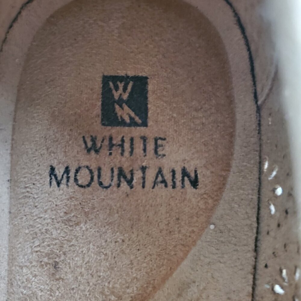 White Mountain Ballet Flats Rubber Platform Sole Tan Perforated Sporty Flats 7.5 - Picture 10 of 13